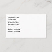 Cartes de visite de monogramme masculte gras (Dos)