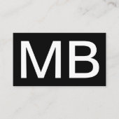 Cartes de visite de monogramme masculte gras (Devant)