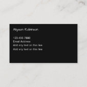 Cartes de visite de monogrammes branchés (Dos)