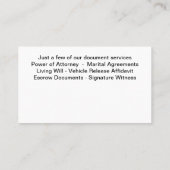 Cartes de visite de monogrammes classiques (Dos)