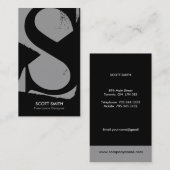 Cartes de visite de Monogrammes modernes (Devant / Derrière)