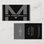 Cartes de visite de Monogrammes modernes (Devant / Derrière)
