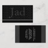 Cartes de visite de Monogrammes modernes (Devant / Derrière)