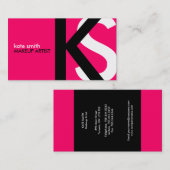 Cartes de visite de Monogrammes modernes (Devant / Derrière)