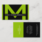 Cartes de visite de Monogrammes modernes (Devant / Derrière)
