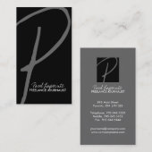 Cartes de visite de Monogrammes modernes (Devant / Derrière)