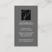 Cartes de visite de Monogrammes modernes (Dos)