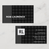 Cartes de visite de Monogrammes modernes (Devant / Derrière)