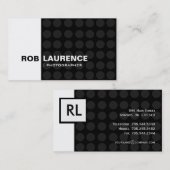 Cartes de visite de Monogrammes modernes (Devant / Derrière)