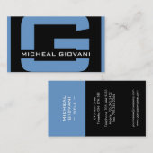 Cartes de visite de Monogrammes modernes (Devant / Derrière)