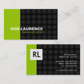 Cartes de visite de Monogrammes modernes (Devant / Derrière)