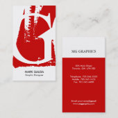 Cartes de visite de Monogrammes modernes (Devant / Derrière)