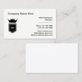 Cartes de visite de monogrammes professionnels (Devant / Derrière)