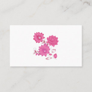 Cartes de visite de monogrammes roses   Fille et é
