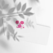 Cartes de visite de monogrammes roses | Fille et é