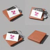 Cartes de visite de monogrammes roses | Fille et é