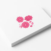 Cartes de visite de monogrammes roses | Fille et é