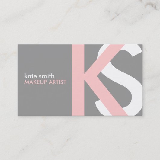 Cartes de visite de monogrammes souples (Devant)