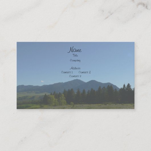 Cartes de visite de montagne (Devant)