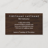 Cartes de visite de montagne de Milou (Dos)