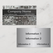 Cartes de visite de mosaïque et de plaque (Devant / Derrière)