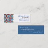 Cartes de visite de mosaïque florale (Devant / Derrière)