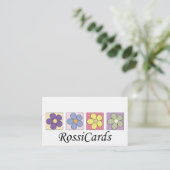 Cartes de visite de motif de fleur (Debout devant)