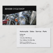 Cartes de visite de moto (Devant / Derrière)