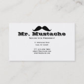 Cartes de visite de moustache (Dos)