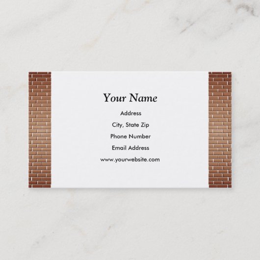 Cartes de visite de murs de briques (Devant)