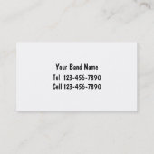 Cartes de visite de musicien (Dos)