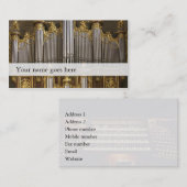 Cartes de visite de musique d'orgue - cathédrale (Devant / Derrière)