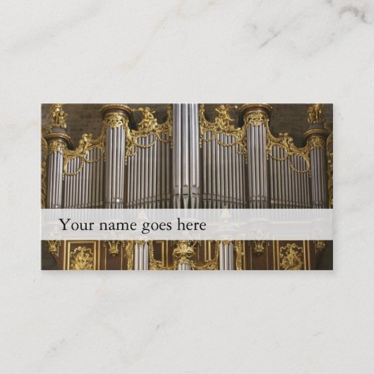 Cartes de visite de musique d'orgue - cathédrale (Devant)
