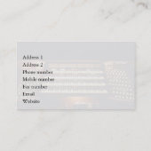 Cartes de visite de musique d'orgue - pipes décoré (Dos)