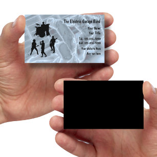 Cartes de visite de musique rock à la guitare élec