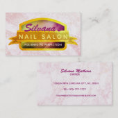Cartes de visite de Nail Salon Slogans (Devant / Derrière)