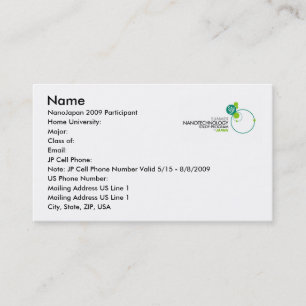 Cartes de visite de NanoJapan