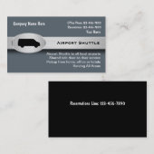 Cartes de visite de navette d'aéroport (Devant / Derrière)