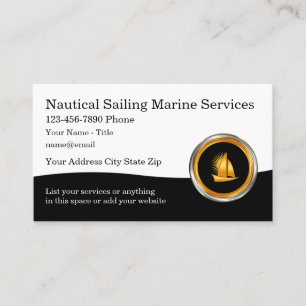 Cartes de visite de navigation marine nautique cla