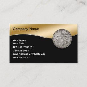 Cartes de visite de négociant en pièces de monnaie
