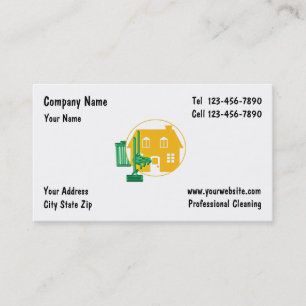 Cartes de visite de nettoyage