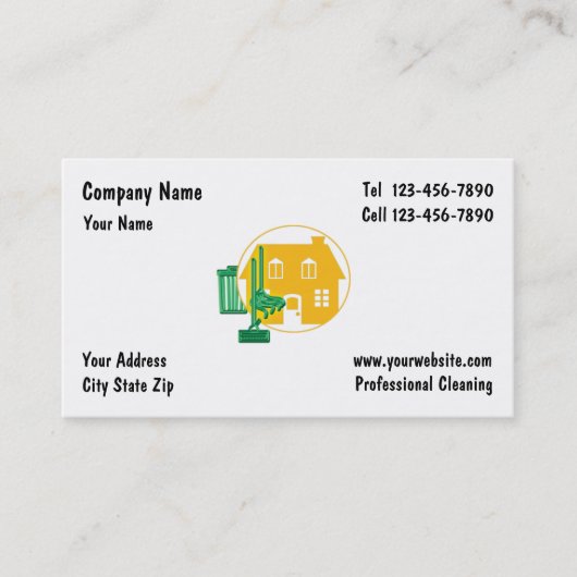 Cartes de visite de nettoyage (Devant)