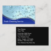 Cartes de visite de nettoyage (Devant / Derrière)