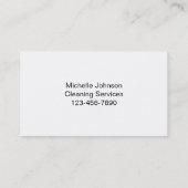 Cartes de visite de nettoyage (Dos)