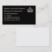 Cartes de visite de nettoyage à sec (Devant / Derrière)