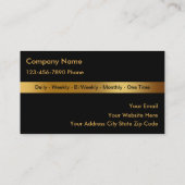 Cartes de visite de nettoyage classique (Dos)