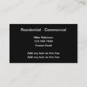 Cartes de visite de nettoyage commercial du bureau (Dos)