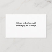 Cartes de visite de nettoyage de carter (Dos)