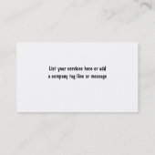 Cartes de visite de nettoyage de carter (Dos)