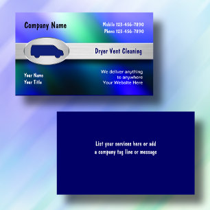 Cartes de visite de nettoyage de carter